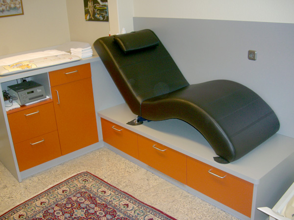 Der CTG-Raum mit Liege